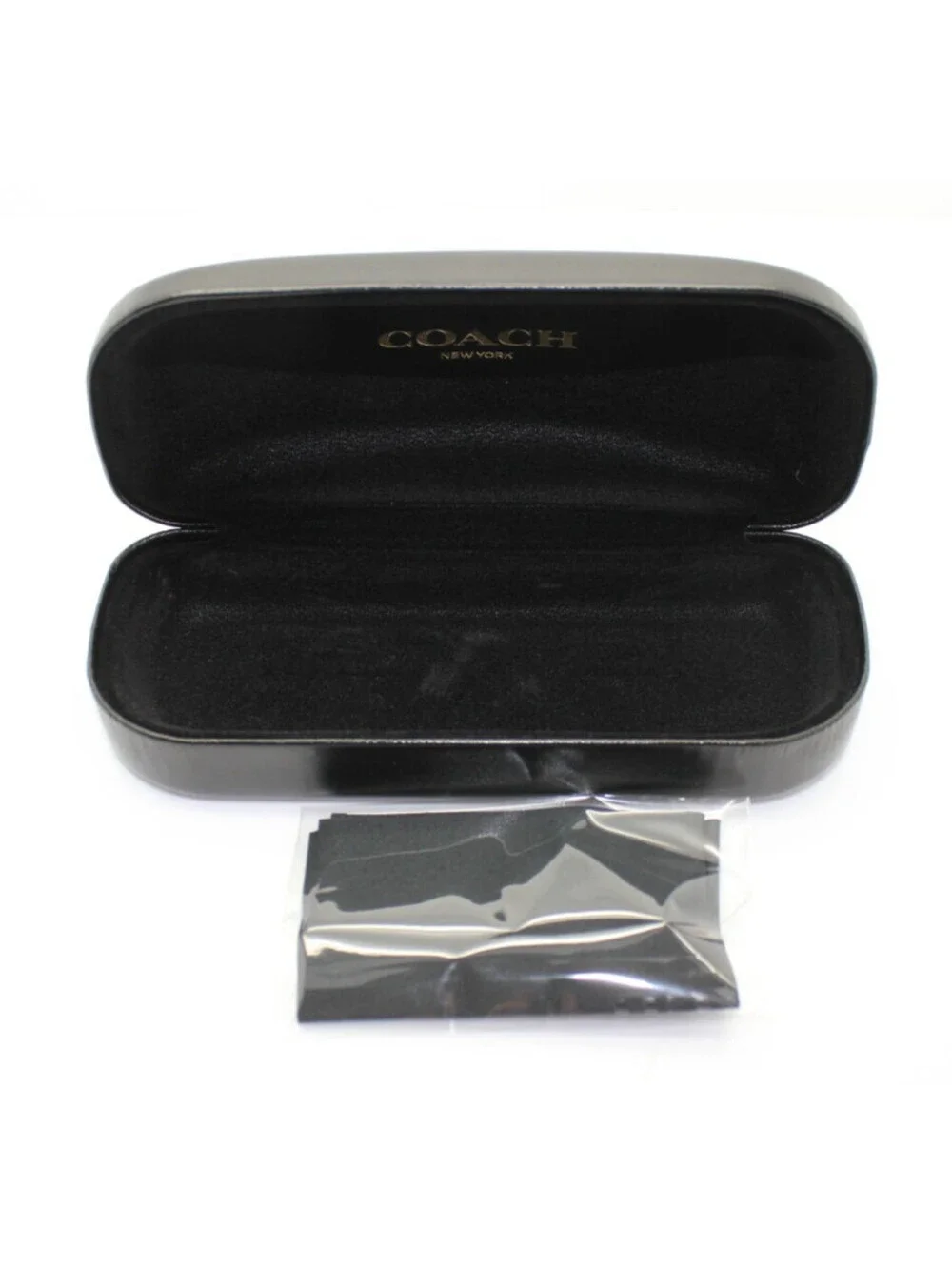 Coach New York Black Hard Case Clamshell Sunglasses Eyeglass Eyewear Protective